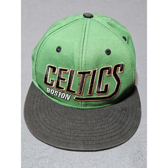 adidas Other - Vintage Adidas Cap Boston Celtics Green SnapBack Hat Cap NBA 100% Cotton